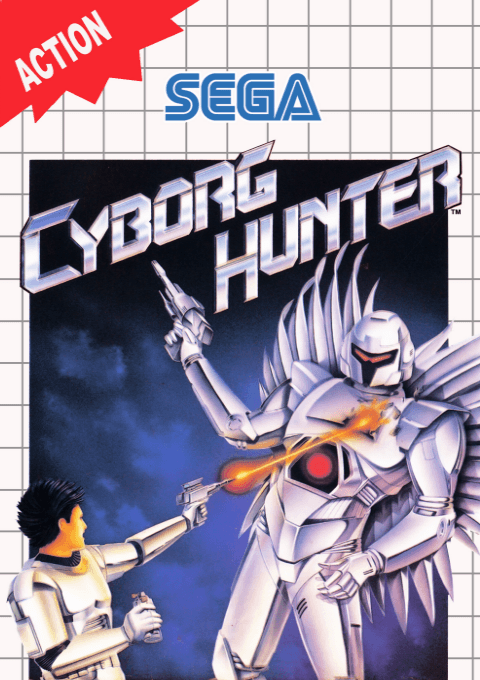 Cyborg Hunter box art for Sega Master System